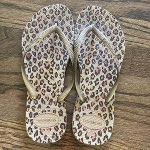 Havaianas leopard flip flop size 39/40